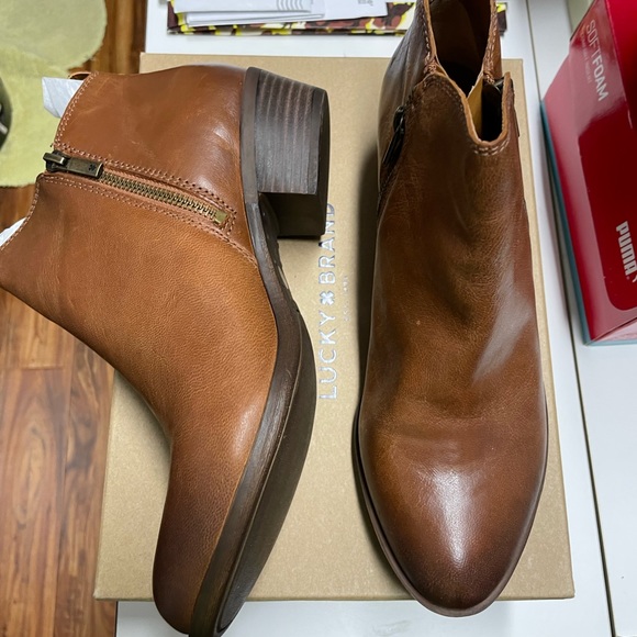 Lucky Brand Basel Bootie in Toffee - Picture 3 of 6